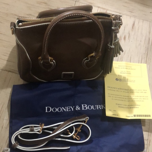 Dooney & Bourke Florentine Leather Small Satchel-Elephant - Picture 2 of 16